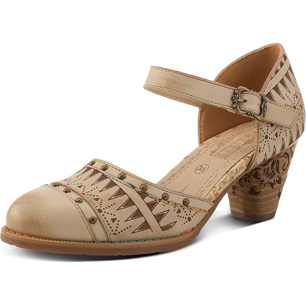 Amazon.com | L`Artiste Avnia Hand-Painted Leather Peep Toe Sandal
